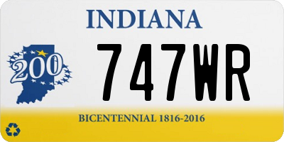 IN license plate 747WR