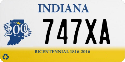 IN license plate 747XA