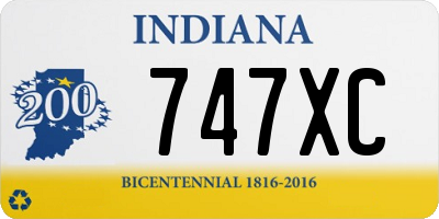 IN license plate 747XC