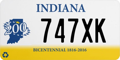 IN license plate 747XK