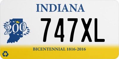 IN license plate 747XL