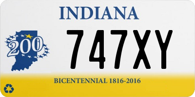 IN license plate 747XY