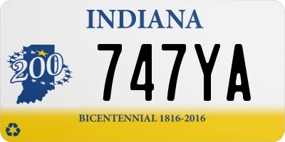 IN license plate 747YA