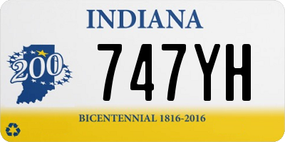 IN license plate 747YH