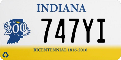 IN license plate 747YI