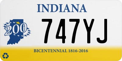 IN license plate 747YJ