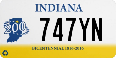 IN license plate 747YN
