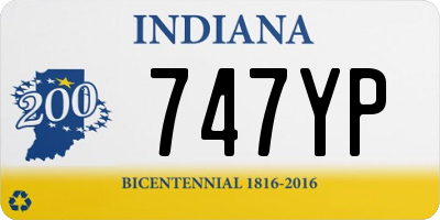 IN license plate 747YP
