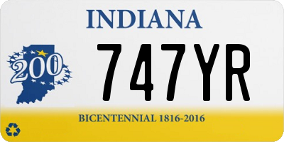 IN license plate 747YR