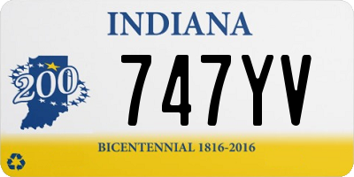 IN license plate 747YV