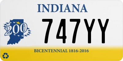 IN license plate 747YY
