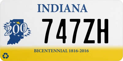 IN license plate 747ZH