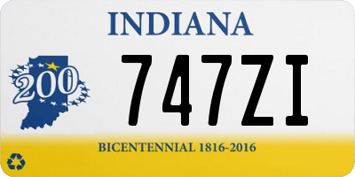 IN license plate 747ZI