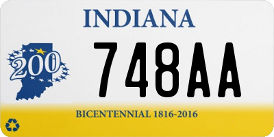 IN license plate 748AA