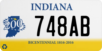 IN license plate 748AB