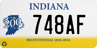 IN license plate 748AF