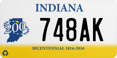 IN license plate 748AK