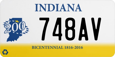 IN license plate 748AV