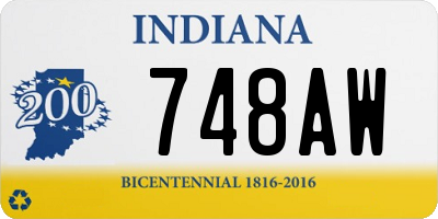 IN license plate 748AW