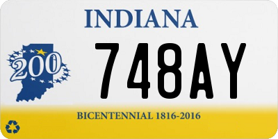 IN license plate 748AY