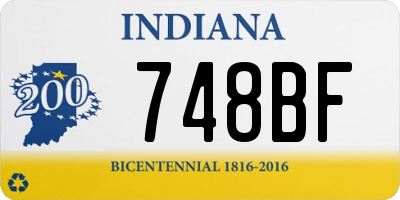 IN license plate 748BF