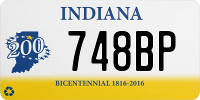 IN license plate 748BP