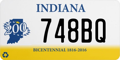 IN license plate 748BQ