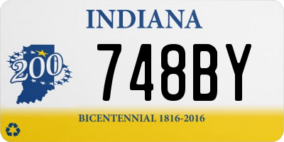 IN license plate 748BY