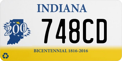IN license plate 748CD