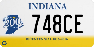 IN license plate 748CE