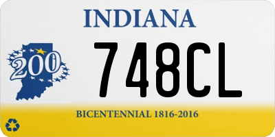 IN license plate 748CL