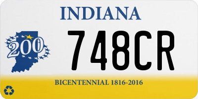 IN license plate 748CR