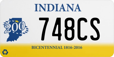 IN license plate 748CS