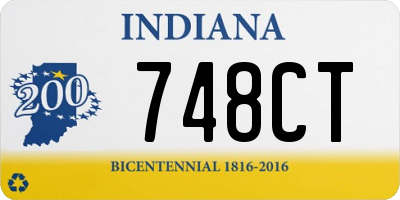 IN license plate 748CT