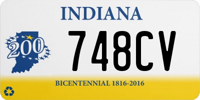 IN license plate 748CV