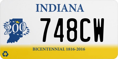 IN license plate 748CW