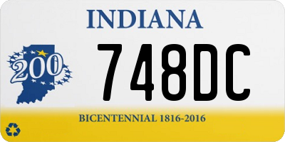 IN license plate 748DC