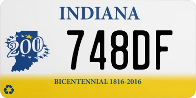 IN license plate 748DF