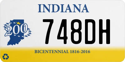 IN license plate 748DH