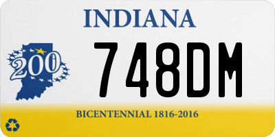 IN license plate 748DM