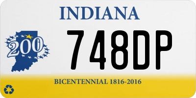 IN license plate 748DP