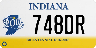 IN license plate 748DR