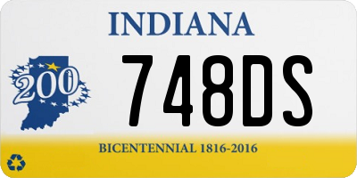 IN license plate 748DS