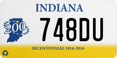 IN license plate 748DU