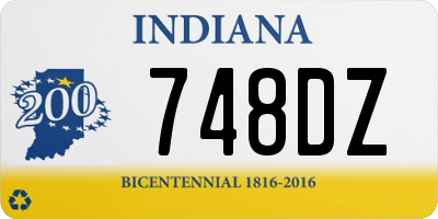 IN license plate 748DZ