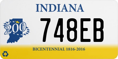 IN license plate 748EB