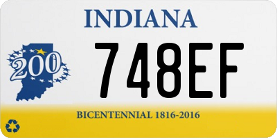 IN license plate 748EF