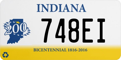 IN license plate 748EI