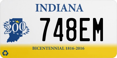 IN license plate 748EM