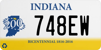 IN license plate 748EW